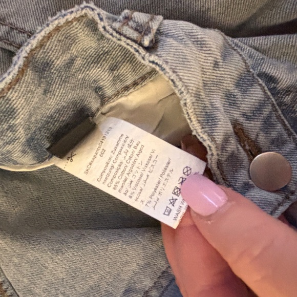 Shein Light Blue Stonewashed Straight Wide Leg Jeans Women’s XL US 12 Denim - Picture 7 of 9